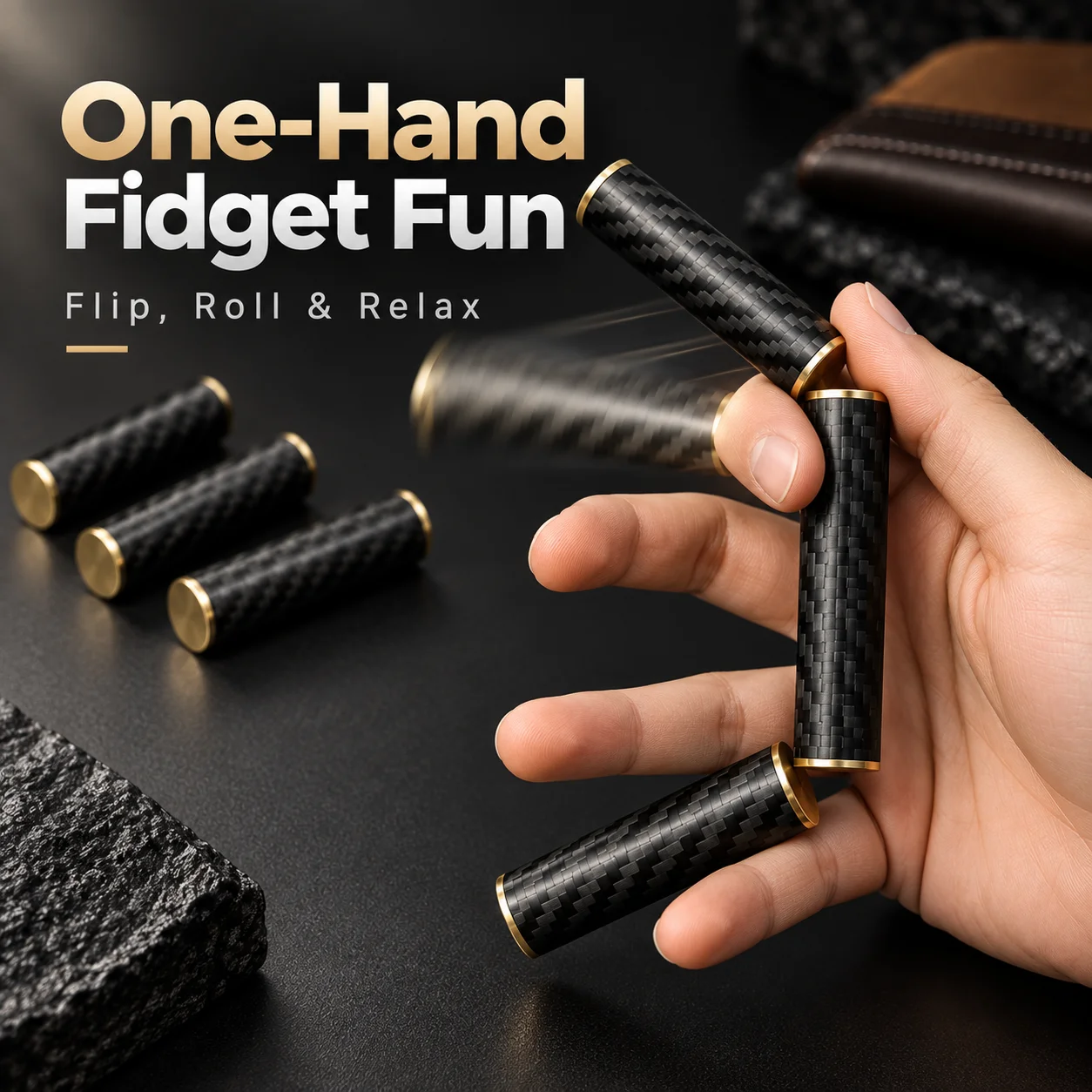 Carbon Fiber EDC Fidget Toy Portable Handheld Stress Relief Desk Toy for Adults And Teens Smooth Tactile Experience