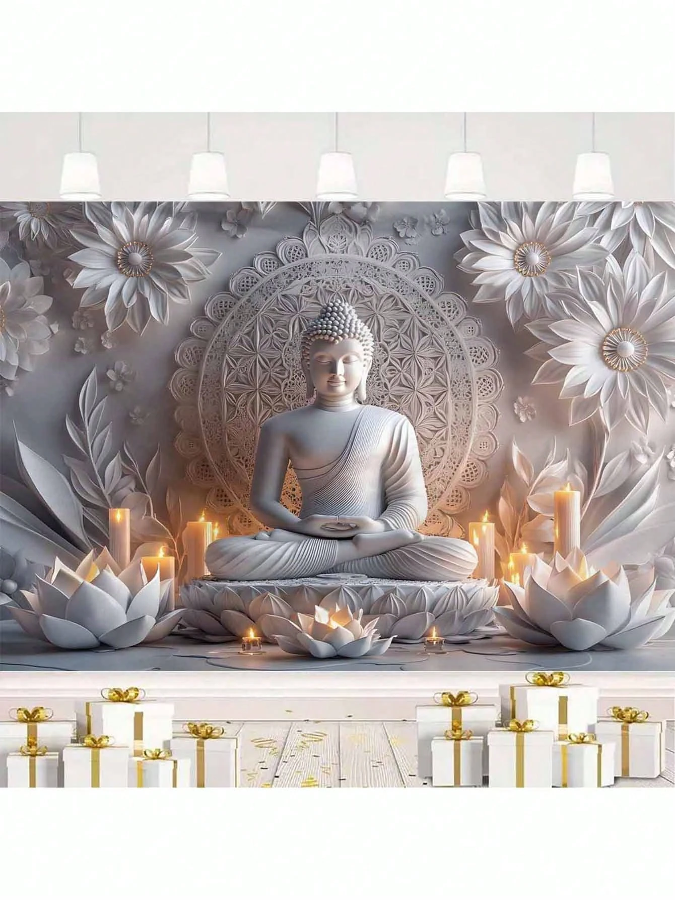 1 PC Buddha Statue Tapestry, Wall Hanging for Room & Home Decoration