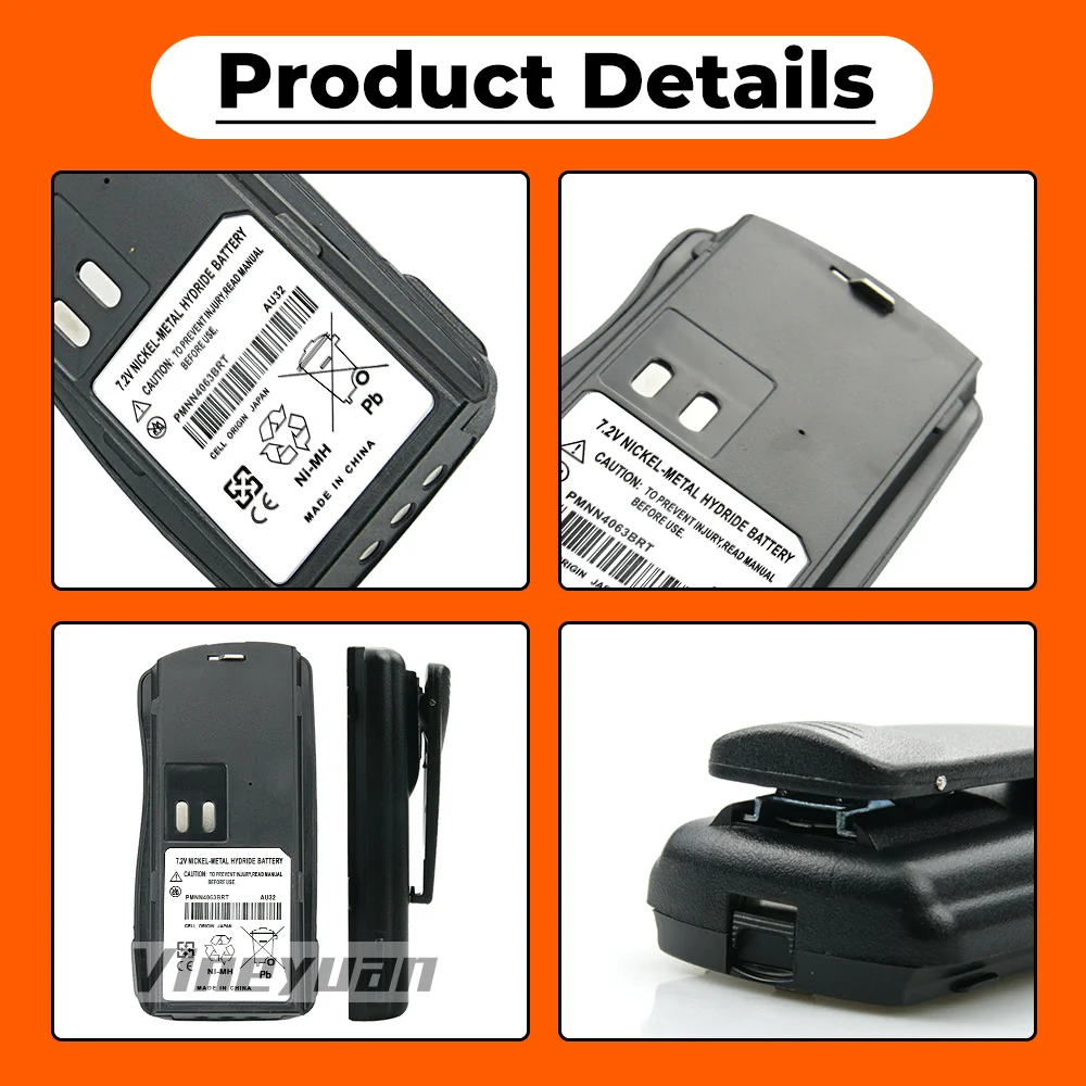 PMNN4063 PMNN4046 ni-mh استبدال البطارية لموتورولا P020 P030 CP125 VL130 PRO2150 GP2000 AXU4100 AXV5100 GP2100 P2150 BC120