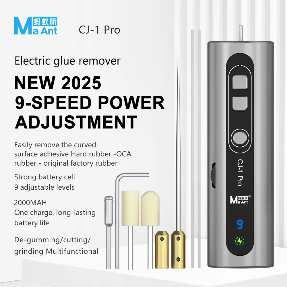 MaAnt CJ-1 Pro The latest 2025 Electric Can Remove The Curved Glue In 9 positions For iPhone16 PM Mobile Phone Repair Tool