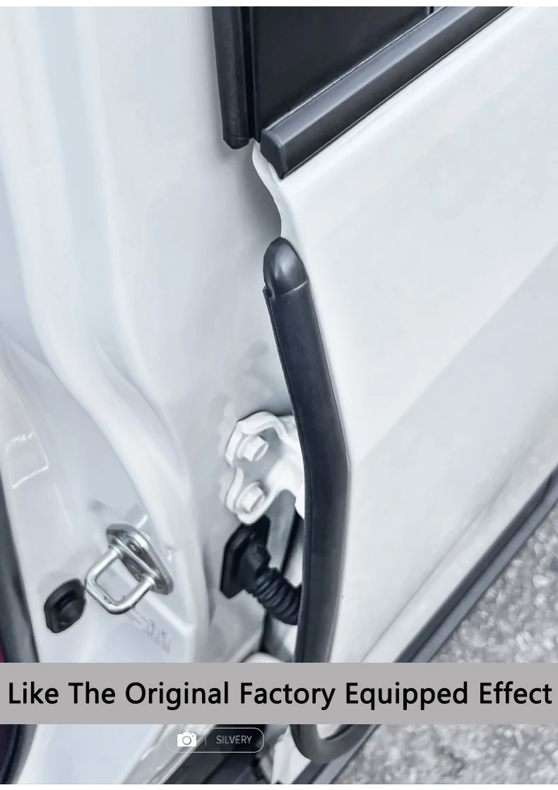 2 Stück Auto-B-Säulen-Dichtungsstreifen mit Stahlstab, Autotür-Kantendichtungsstreifen, Auto-Gummi-Wetterdichtung, Schalldämmende Dichtungsstreifen – Detail 5