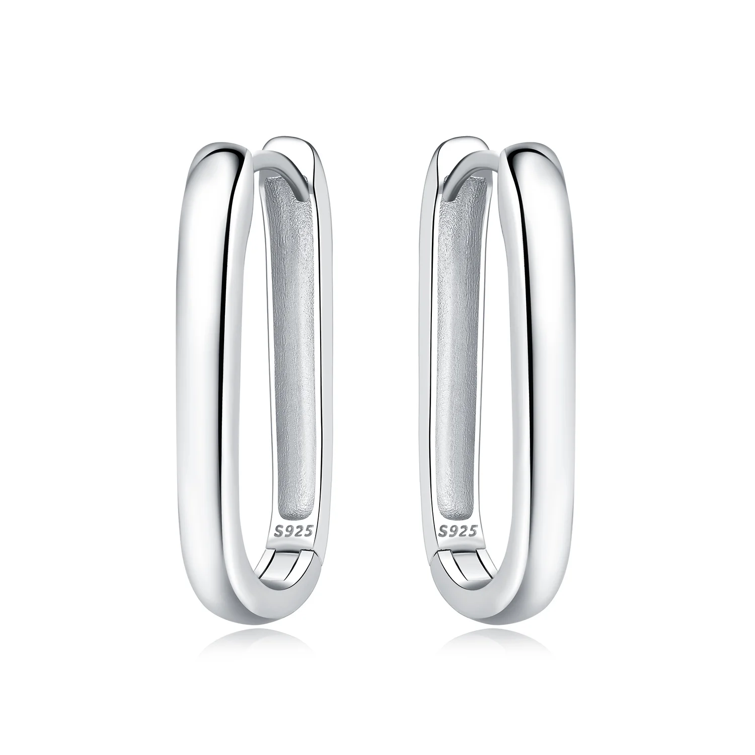 Schlichte U-förmige Ohrringe aus 925er-Sterlingsilber, Schmuck, vielseitige Creolen für Frauen, Schmuck, feine Geburtstagsfeier-Geschenke