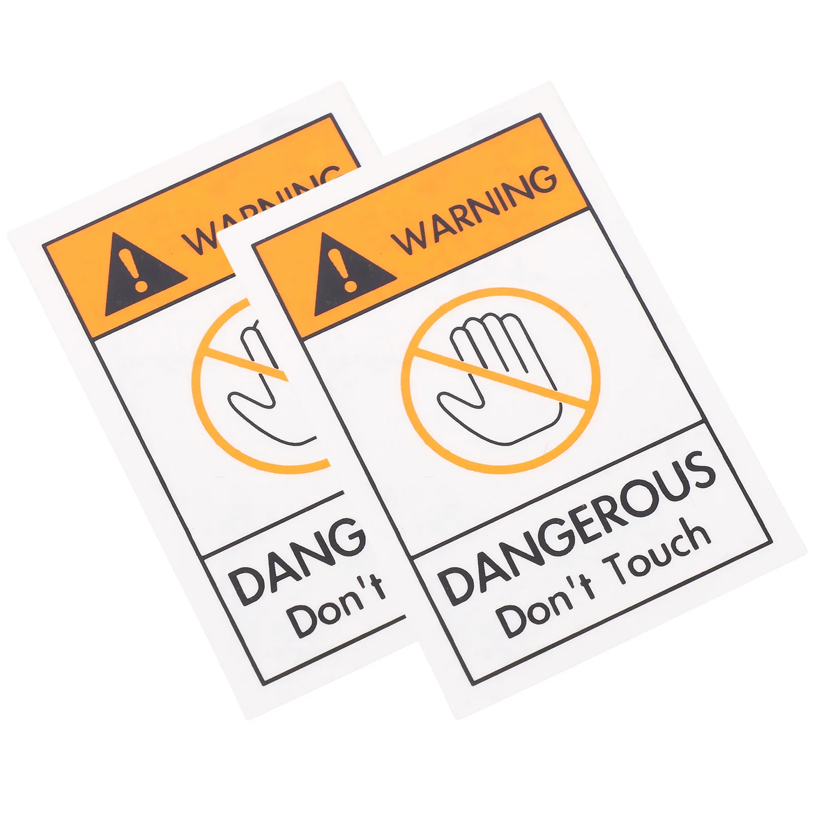 2pcs Do Not Touch Stickers Warning Label Safety Sign Decal No Touch Vinyl Sticker For Machine Equipment Warehouse Caution