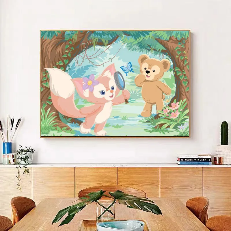 Disney Cartoon Duffy And ShellieMay 5D Diamond Painting Diamond Embroidery Cross Stitch Kit Handmade Mosaic Home Decor Gifts