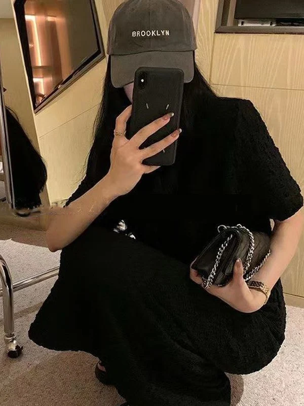 

Летняя свободная женская юбка средней длины размера плюс Dr против старения, плиссированная утягивающая корейская юбка для похудения, ветер