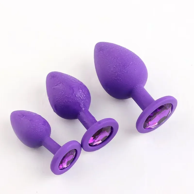 Soft Silicone Butt Plug Anal Plug Unisex Sex Stopper 3 Different Size Adult Toys for Men/Women Anal Trainer for Couples