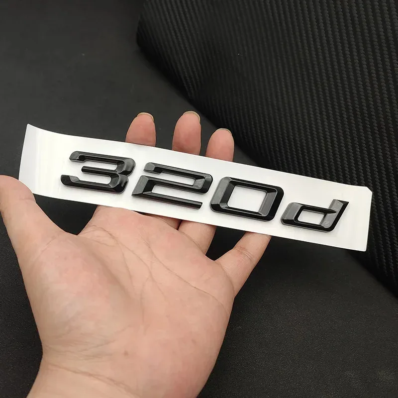 3D Glossy Black Car Rear Trunk Letters Stickers For BMW E46 E36 G20 E90 F30 E92 316d 318d 320d 325d 330d Emblem Logo Accessories - view 4