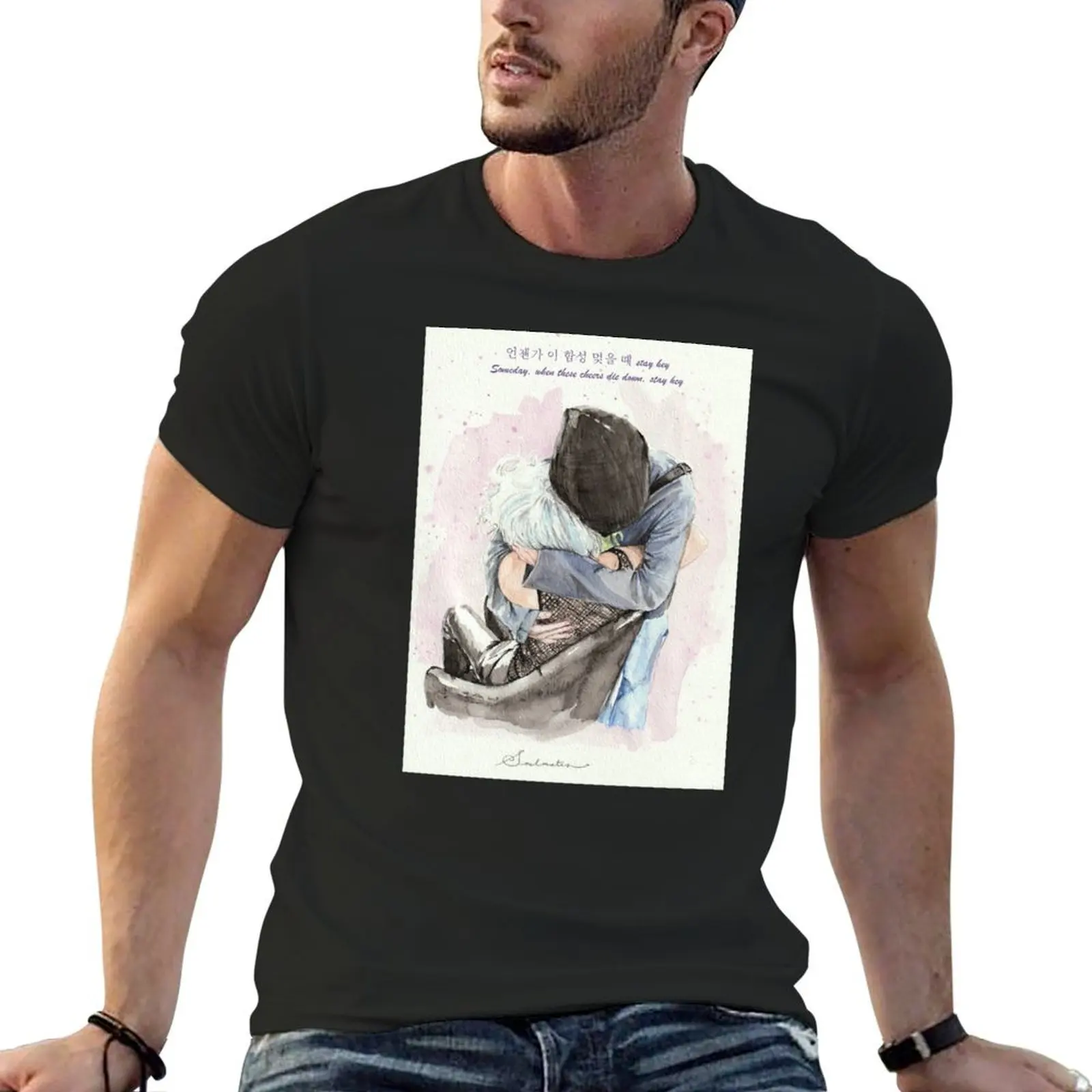 This is Love - Soulmate Lyrics Vsn T-shirt blanks new edition anime clothes T-shirts for men cotton