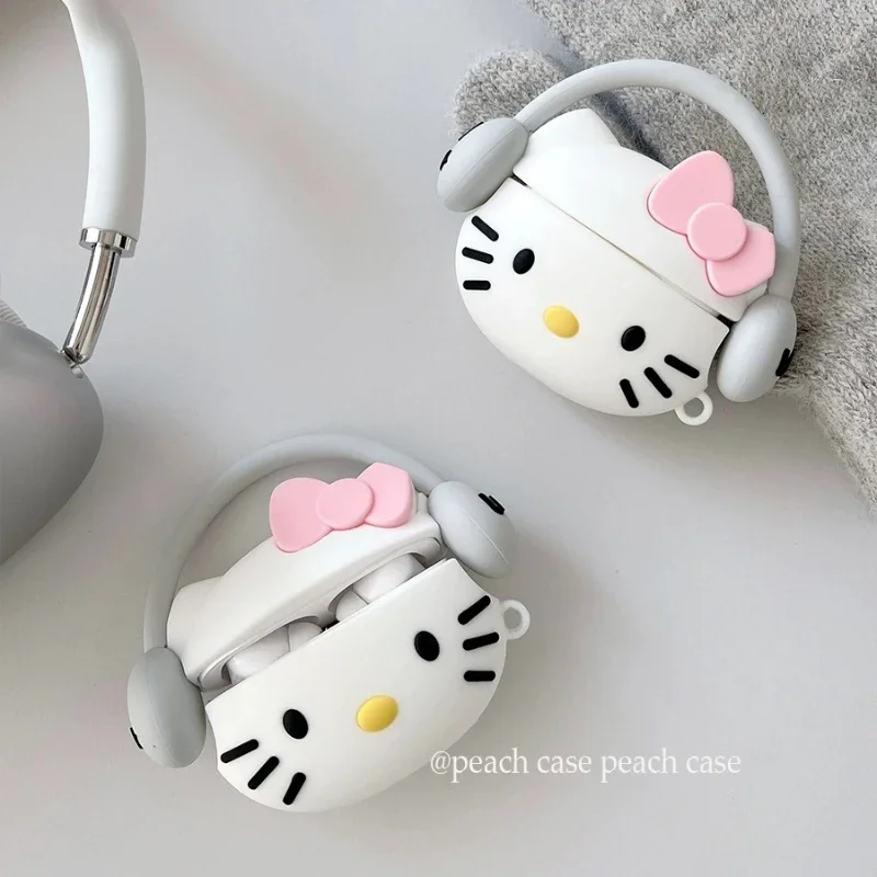 Niedliche Cartoon Sanrio Hallo Kitty Kopfhörer hüllen, entzückende Schutzhülle für Ihre Ohrhörer für Airpods Pro 3