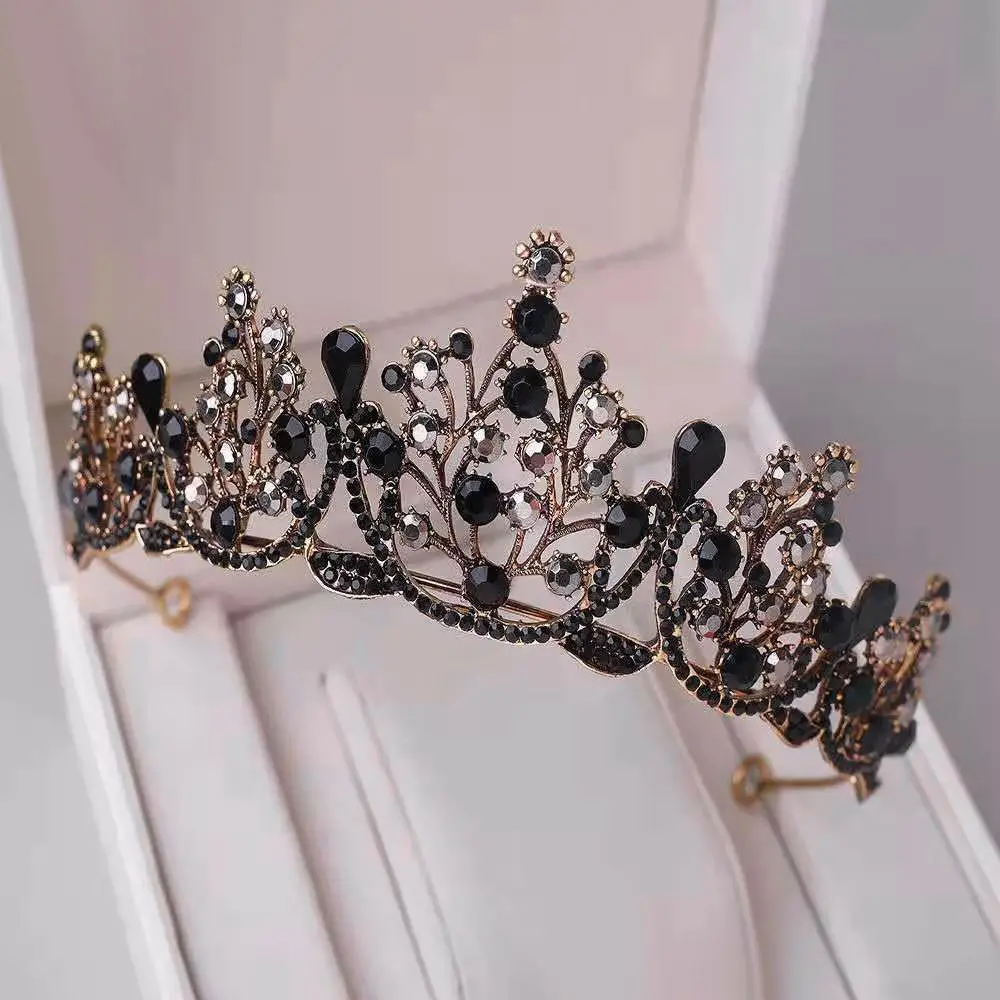 Adornos para el cabello de cristal para novia, joyería de boda, accesorios para el cabello, Aro para el cabello de diamantes de imitación, Tiaras de cristal de princesa, peine para el cabello