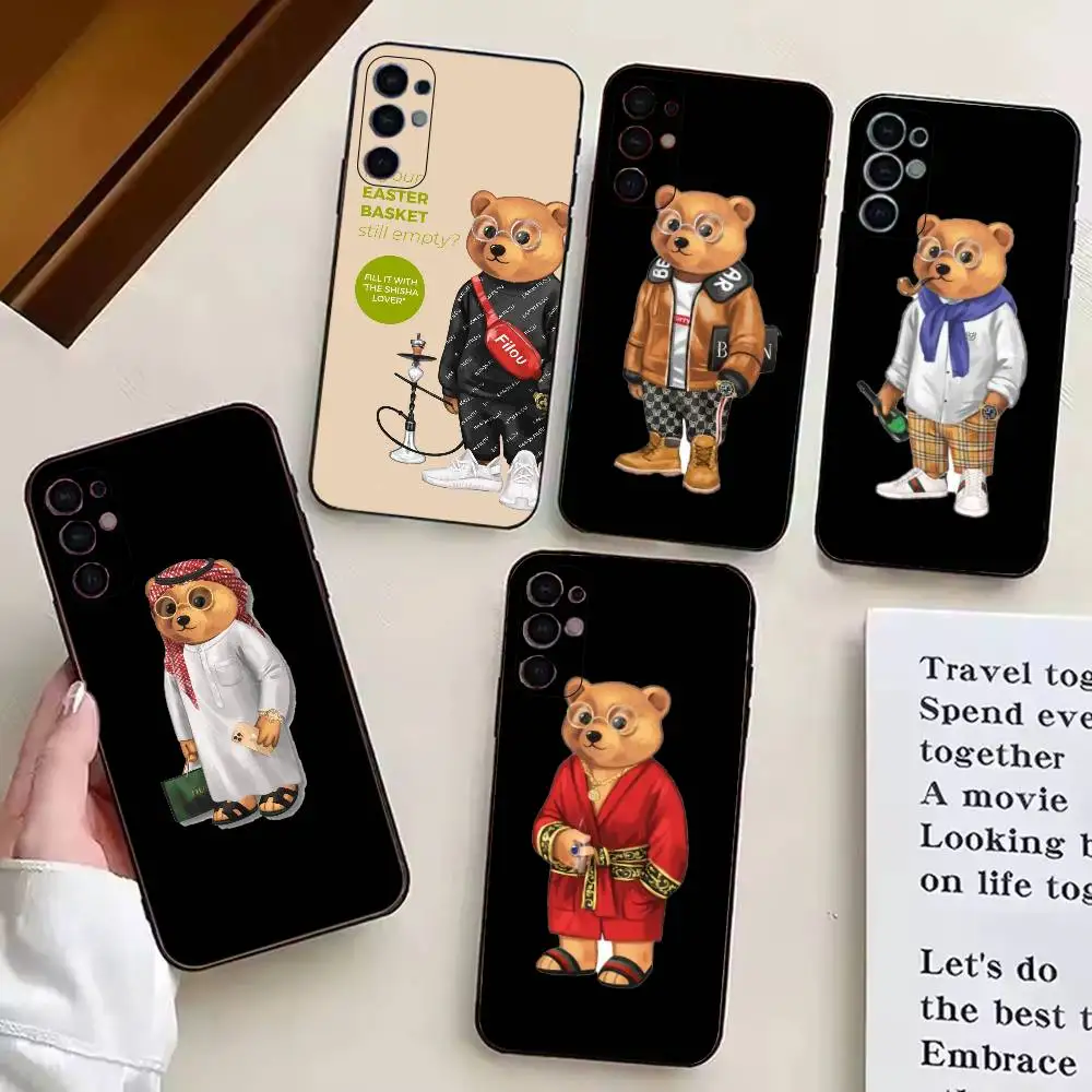 Fashion B-Baron Filou B-Bear Phone Case For Samsung S25,S24,S21,S22,S23,S30,Ultra,S20,Plus,Fe,Lite,Note,10,Black Cover