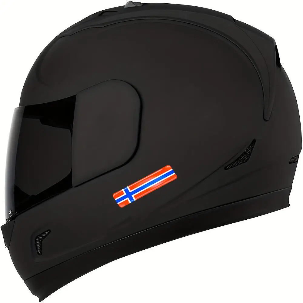 2 X 3D Domed Silicone Stickers Decals Norway National Norway Flag Car Motorcycle Helmet Mobile Phone, Tablet, Suitcase