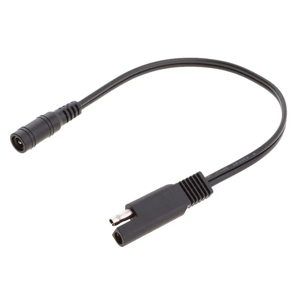 SAE to DC Coax Female Adapter Plastic 10 Inch Converter Cable for Universal Motorcycle Heat Gear