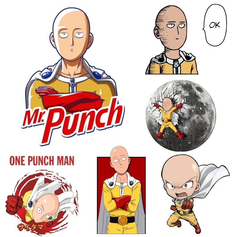 Parches de Vinilo Termoadhesivos de Anime One Punch Man, Héroe Saitama Oppai, para Ropa, Pegatinas DIY para Camisetas, Aplicaciones Termoadhesivas para Mujer