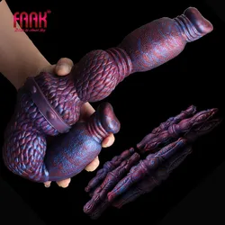 FAAK Super Long Double Ended Knot Dildo Silicone Huge Penis Anal Sex Toys For Lesbian Multi Color Flexible Women Erotic Products