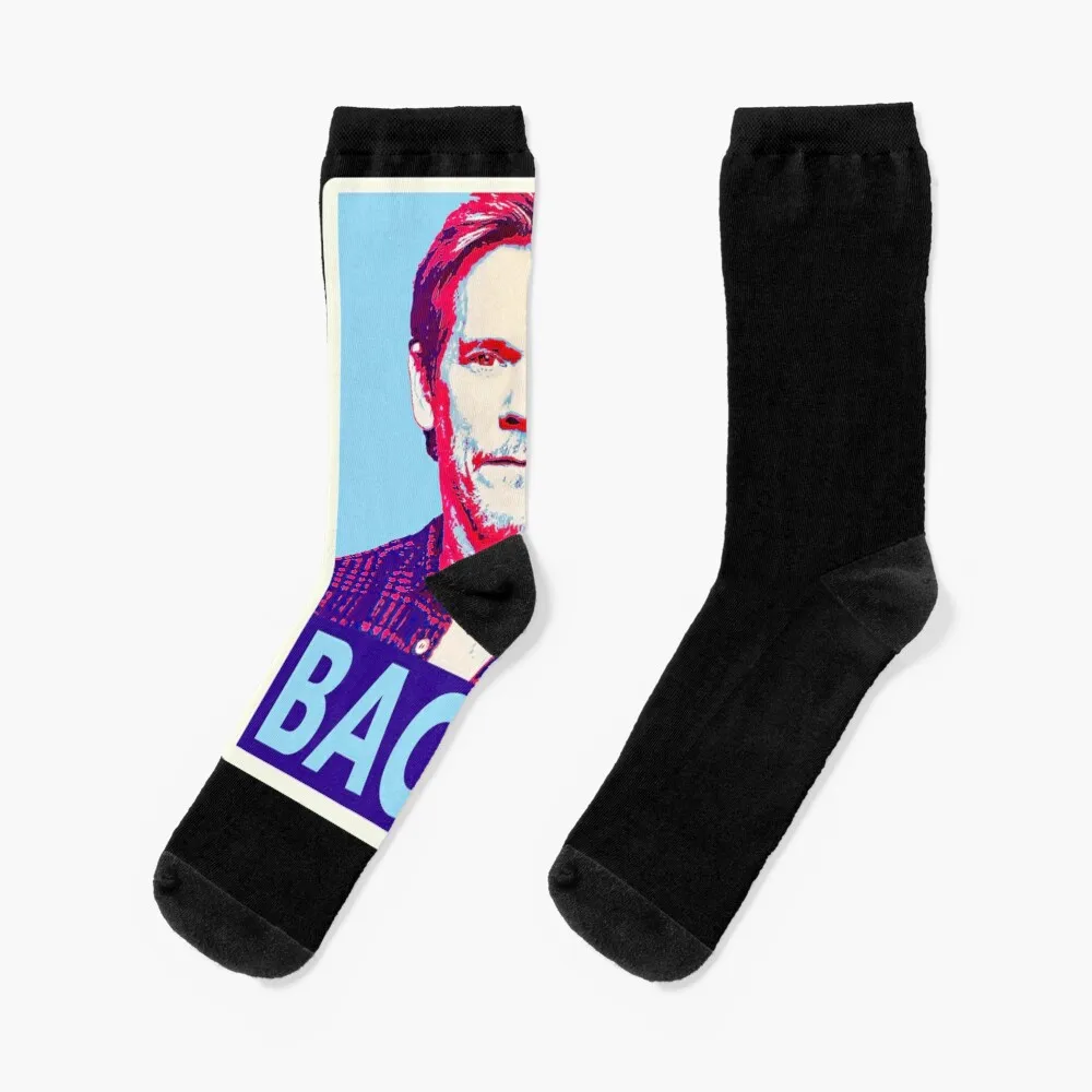 Kevin Bacon Fans Tribute in Shepard Fairey HOPE Poster Style Socks Heating sock moving stockings funny sock Boy Socks Women's