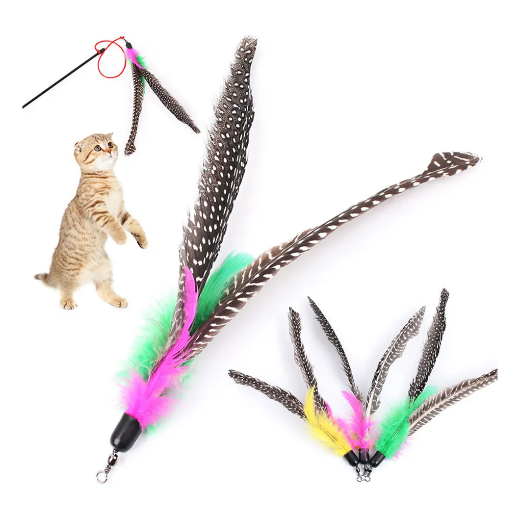 Handmade Cat Toys Replacement Head Interactive Interactive Refill Dangler Iron Wire Wand Catcher Toy Outdoor Home