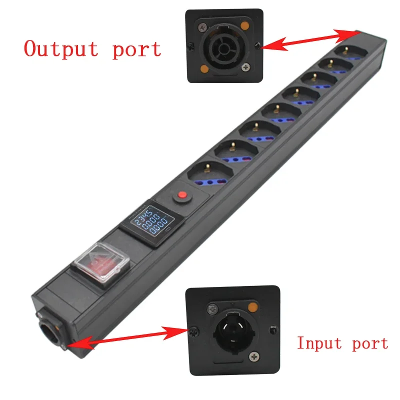 

PDU Power StripsNAC3FPX NAC3MPX With switch Schuko Powerlink box Power amplifier audio 3P Aviation plug overload protection