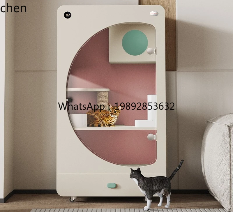 Mansion constant temperature smart cat villa does not occupy a small apartment with fresh air cage household indoor