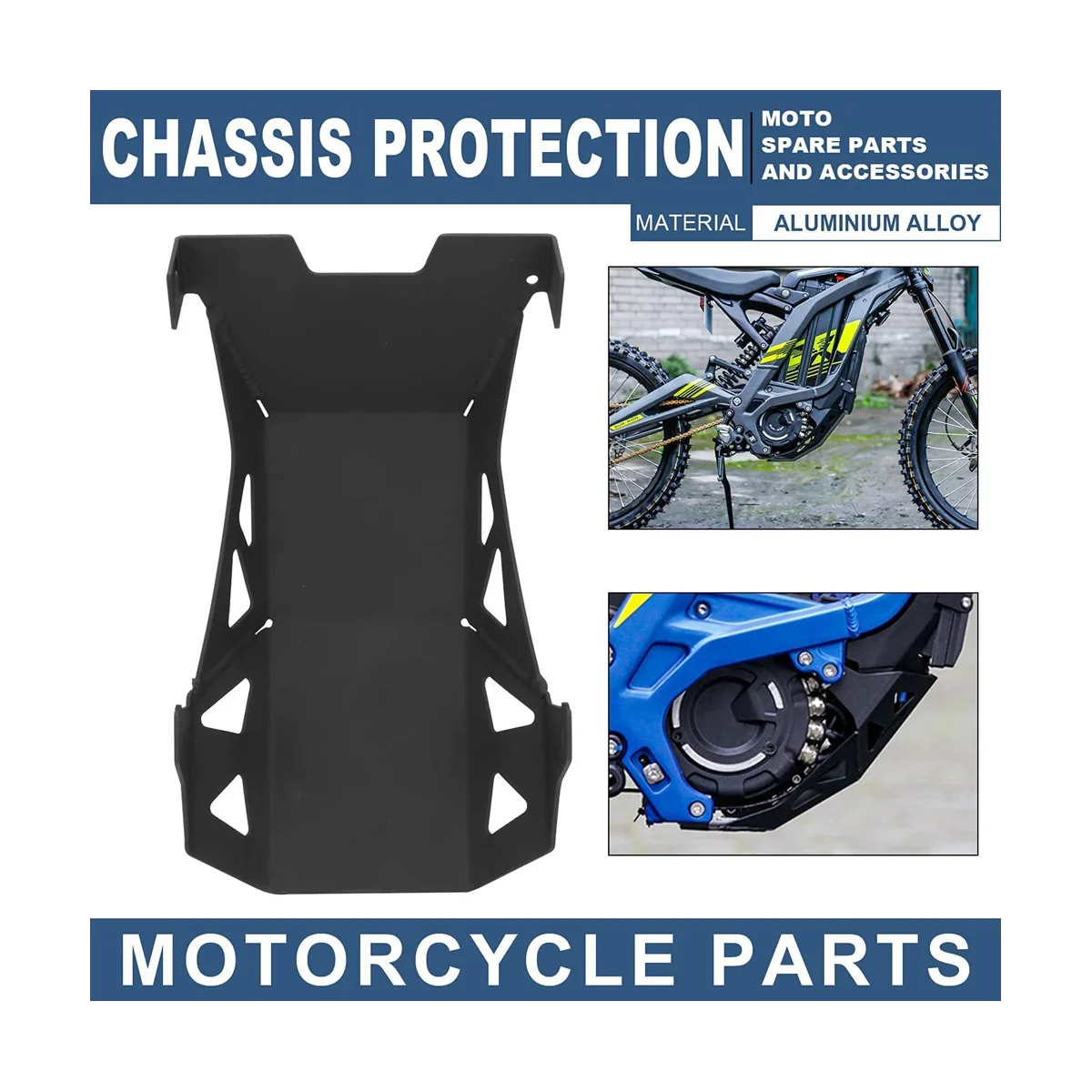 Skid Plate, Dirt Bike Engine Chassis Protection Cover Guard for Surron Light Bee Sur-Ron X/S Segway X160/X260