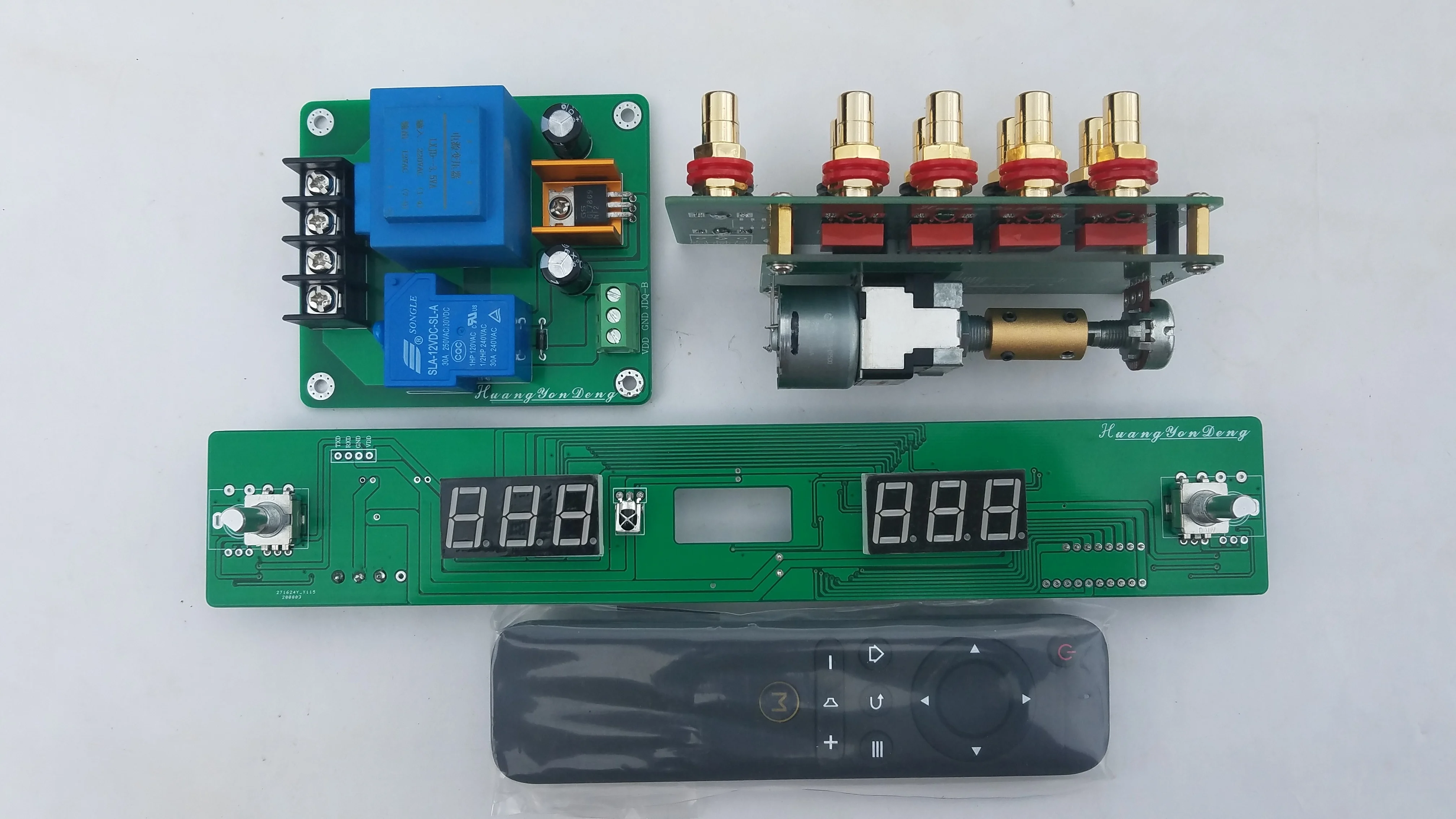 Reference Gao Wen Chassis ALPS Motorized Potentiometer RK168 Type Remote Control Volume Control Board with RCA Terminals