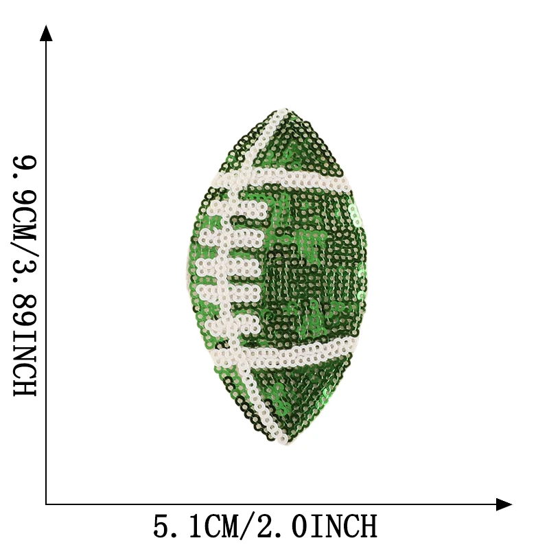 Glitzernder Rugby-Aufnäher zum Aufbügeln für Kleidung, Outdoor-Aufkleber, Jacke, bestickt, zum Nähen, Stoff, Kinderstich, Thermo-DIY, Nas Vendki Mochila – Detail 4