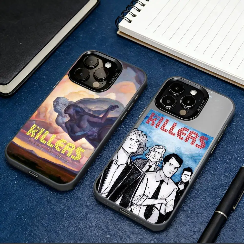 

The K-Killers Band Phone Case For iPhone 17,16,15,14,13,12,11 Plus,Pro Max,XS,Colorful Silver Phone case Funda Cover