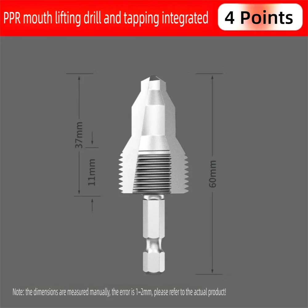 

4 Points/6 Points/1 Inch PVC Pipe Threader Internal Thread Fast PPR Water Pipe Opener Tap Thread Tap