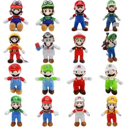 Kawaii Drill Doctor Mario Bros Funny Soft Plush Toys Cute Luigi Anime Stuffed Animals Peluche Dolls Festivals Birthday Gifts