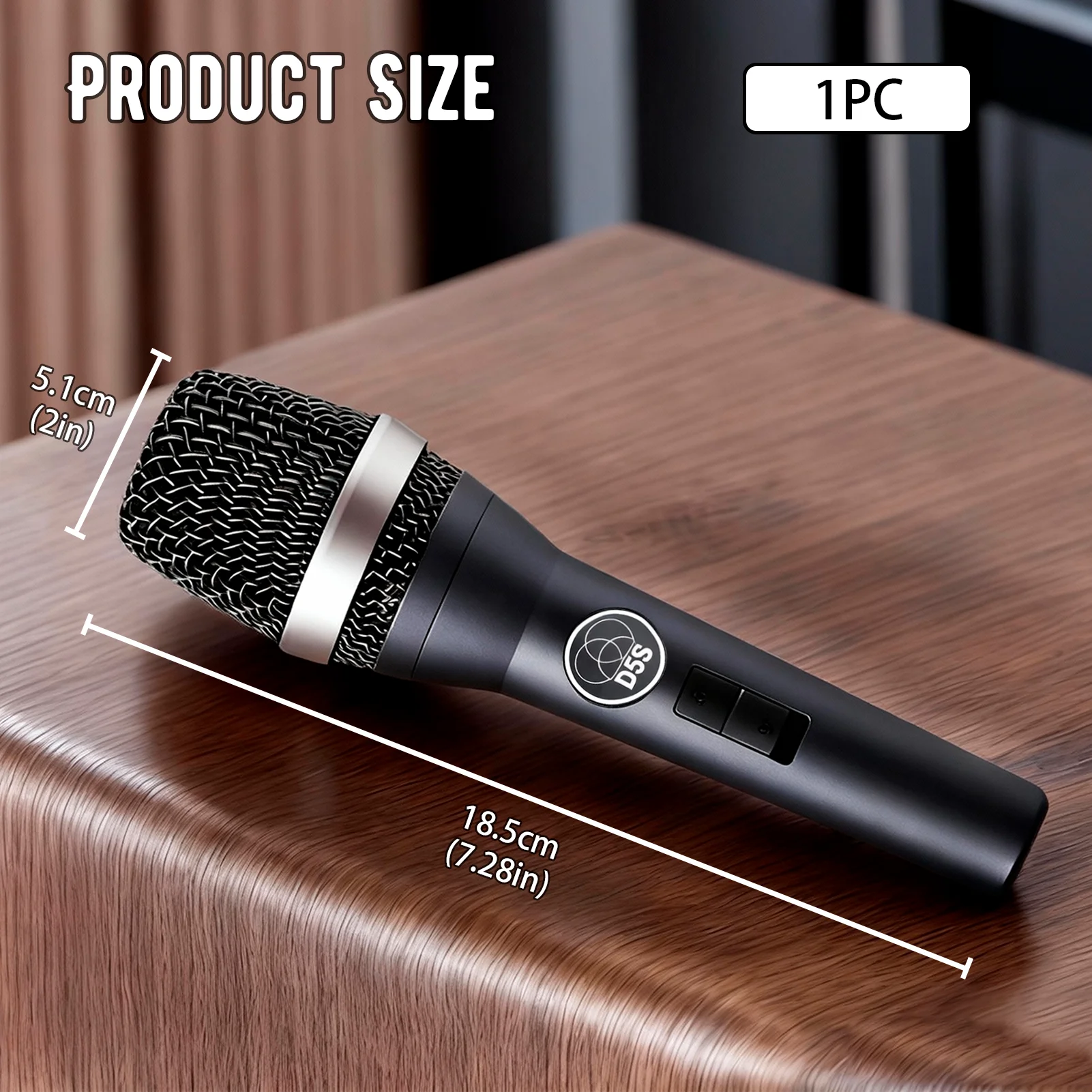 New Laser LMD-5S Hypercardioid Mic Professional Singing Performance Dynamic Microphone Wired Sound Card Stage Gaming Accessories