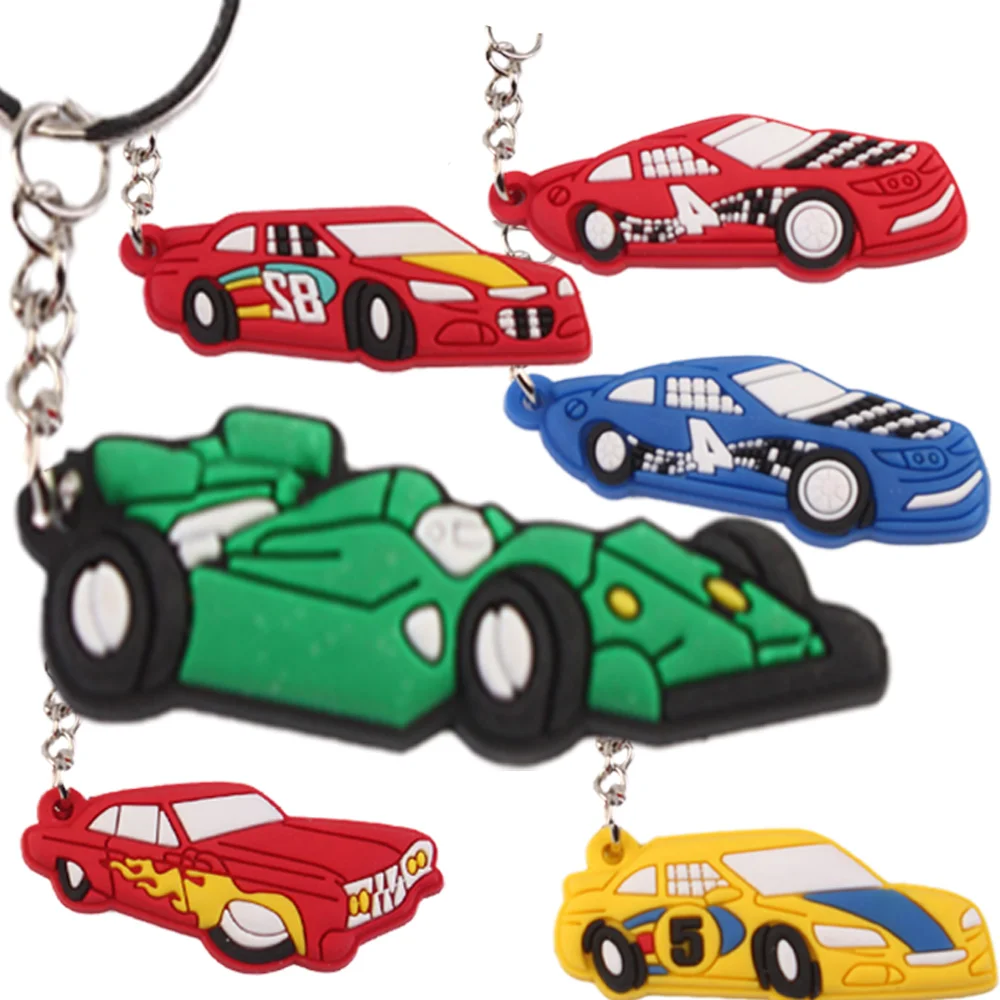 

12Pcs Hot Wheels Party Decorations Keychain Two Fast Theme DecoSupplies Kids Let's go Start Your Engine Birthday