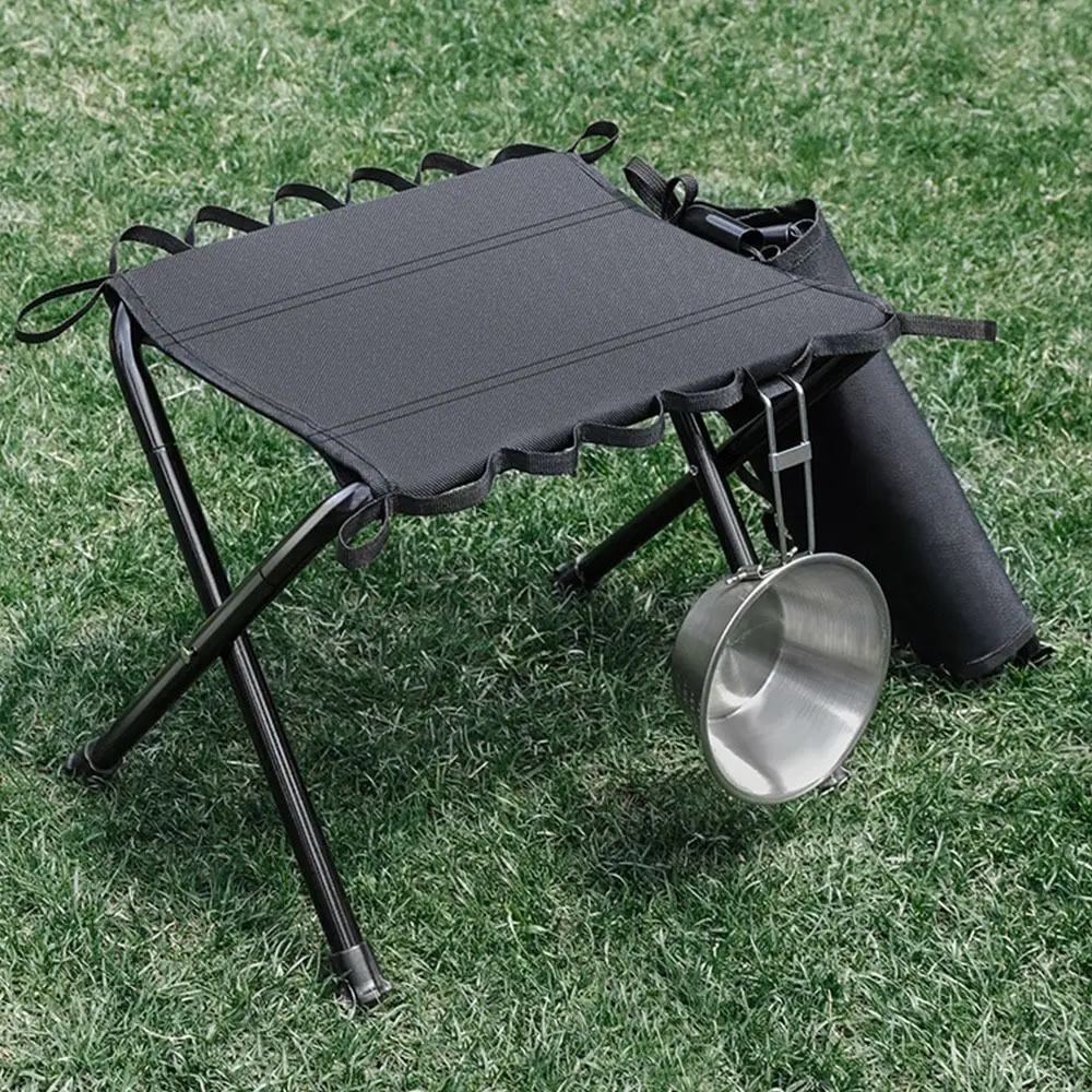 Heavy Duty Folding Foot Stool Compact Design High Load Bearing Camping Stools Easy To Carry with Storage Bag Fishing Chair