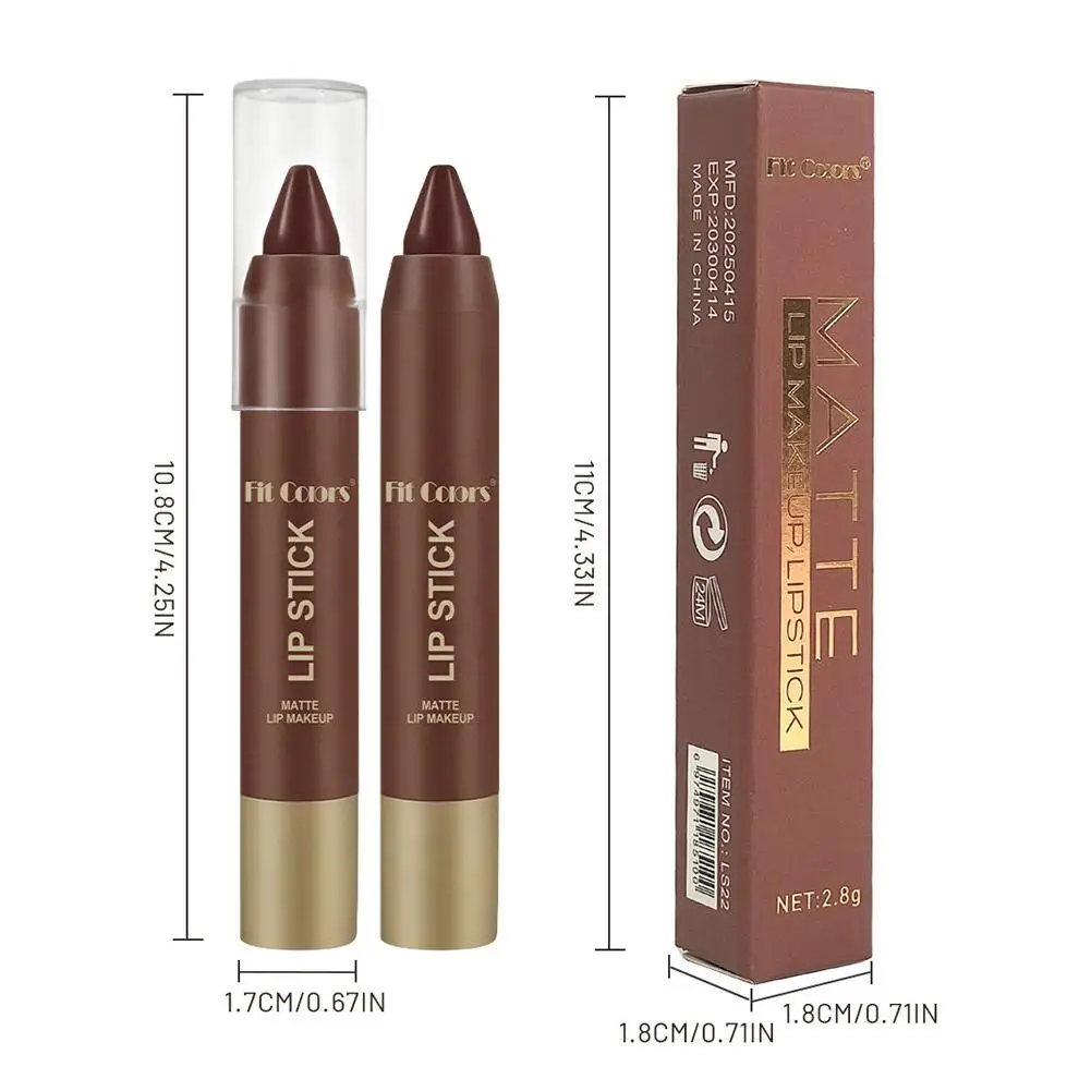 4 cores fosco batom caneta gradiente lábio forro vermelho marrom chocolate batons lápis duradouro à prova dwaterproof água sexy feminino lábios maquiagem