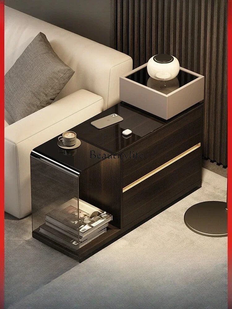 

FG26Italian minimalist sofa side cabinet small coffee table living room movable corner table
