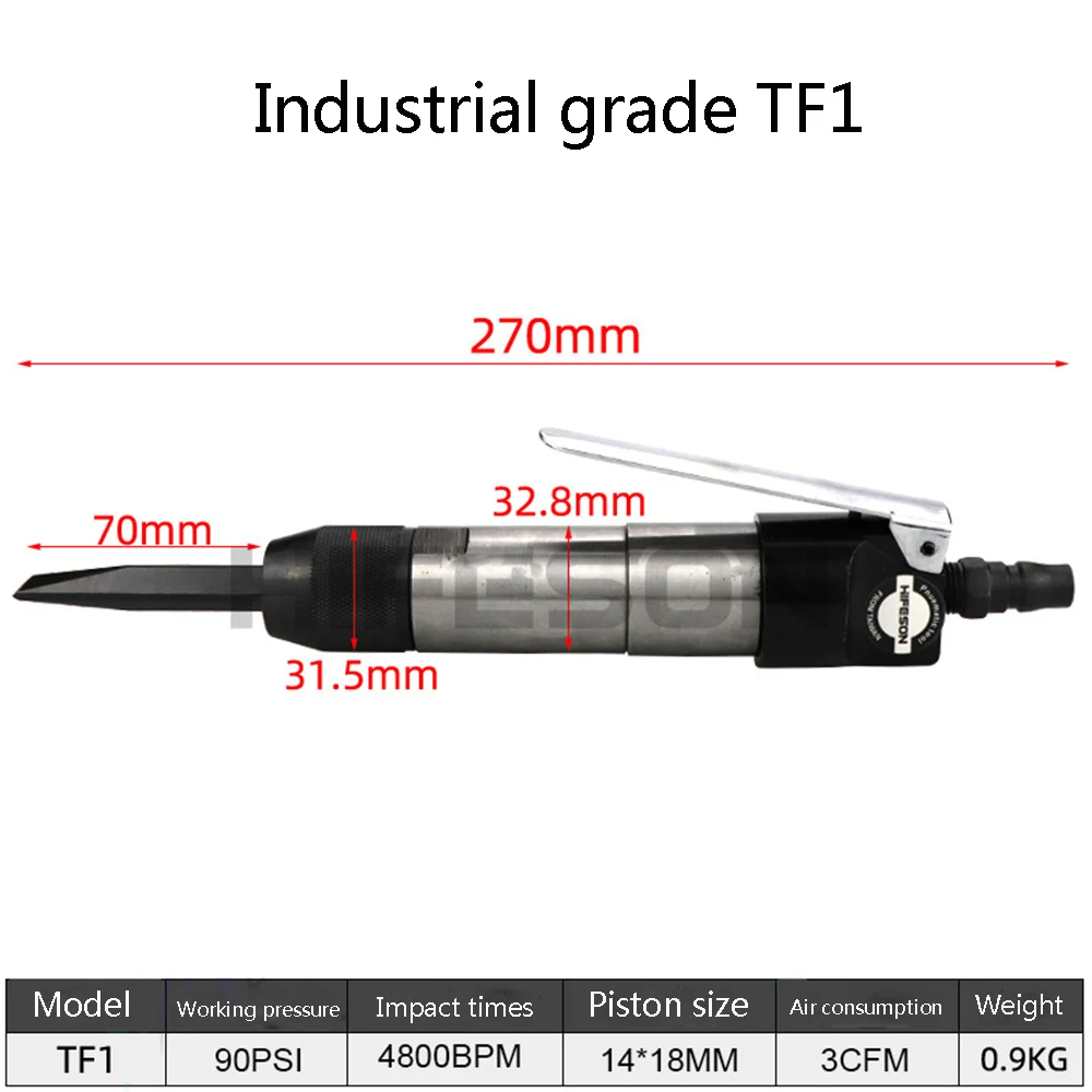 Imagem -06 - Hifeson-pá Pneumática Reta Air Pick Máquina de Removedor de Ferrugem Espátula Martelo de ar Industrial Grade Smooth Repair Tool 4800bpm