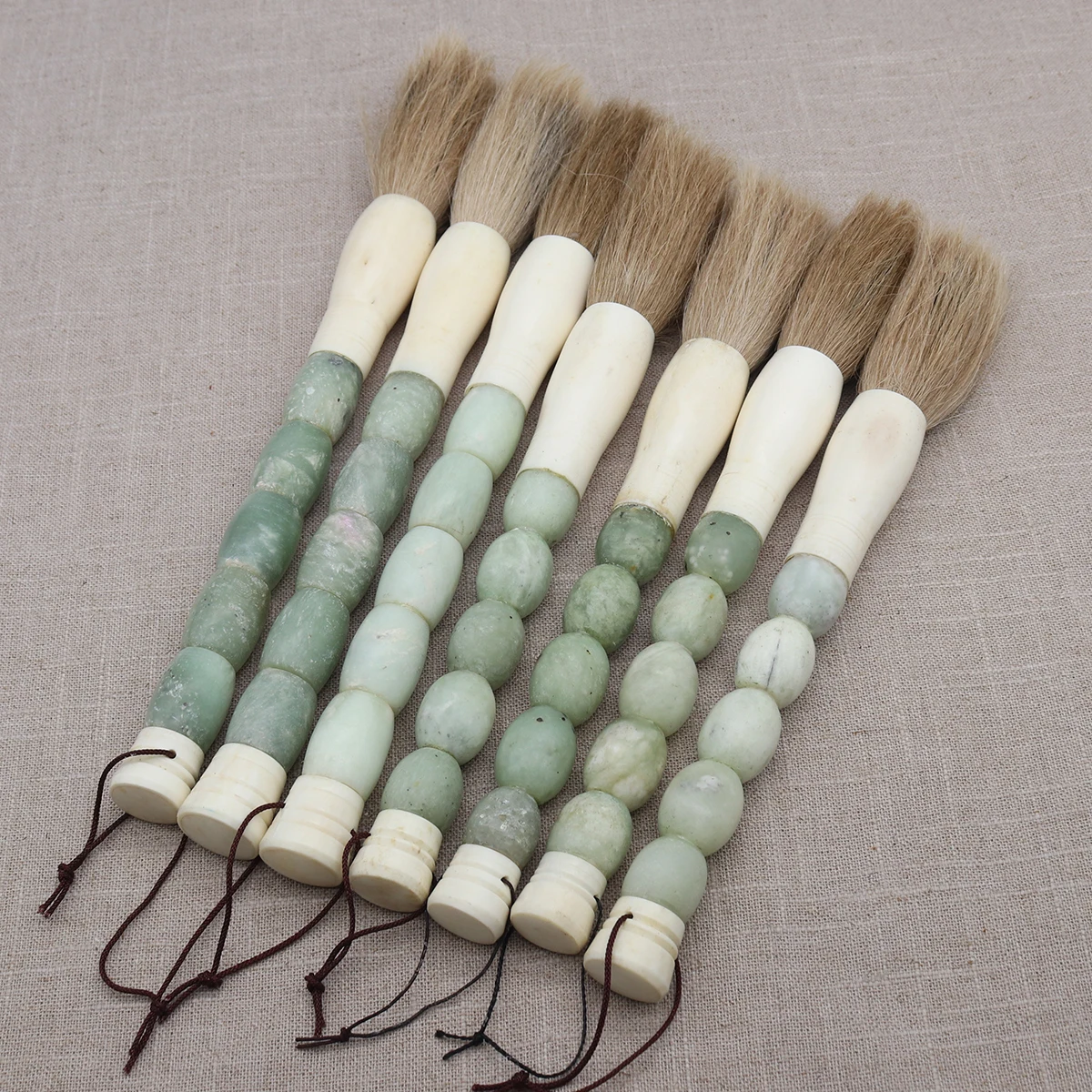 Decorative calligraphy brush, quality jade, table accessory, home decoration