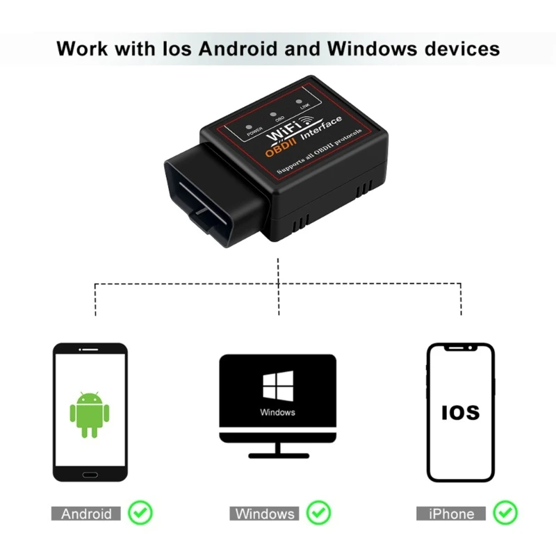 

Car WiFi Adapter OBD2 Scanner Engine Fault Code Reader V1.5 PIC18F25K80 Detector Diagnostic Tool Accessories Universal