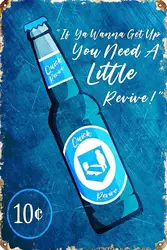 Quick Revive Soda Perks Poster Retro Metal Tin Sign 12 X 8 Inch Home Cafe Bar Man Cave Wall Decor