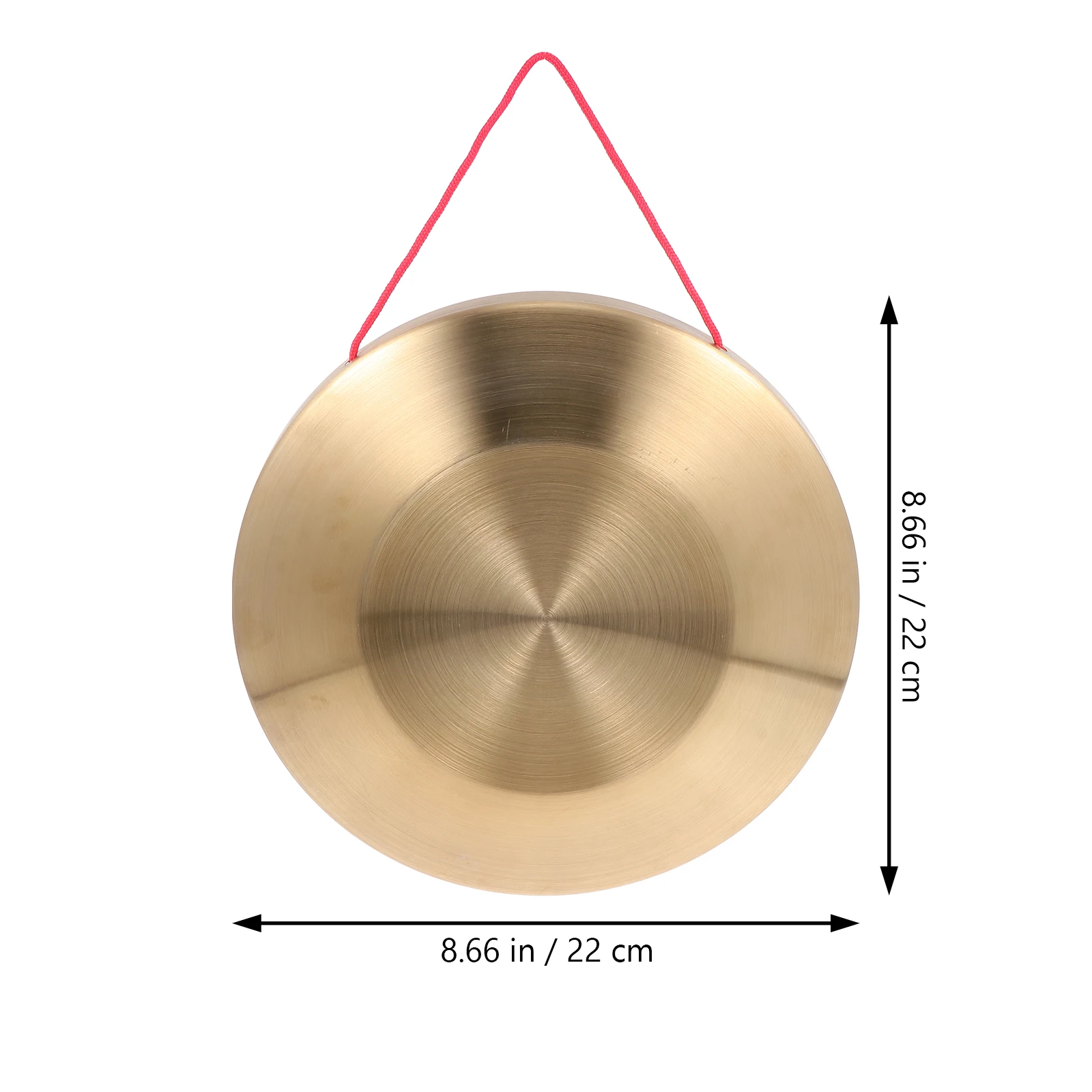 

Hand Gong With Hammer Copper Gong Percussion Instrument Chinese Musical Instrument Durable Sturdy Pure Sound Clear Loud Training