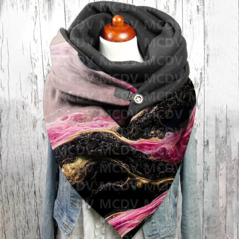 Colorful Quicksand 3D Printed Casual Scarf And Shawl for Women Warm and Comfortable Scarf 02