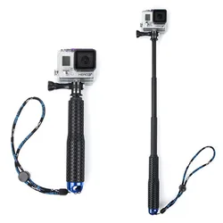 1 Set Extendable Pole Mini Selfie Stick Waterproof Monopod Blue For GoPro Hero11 10 9 8 6 5 4/3 New for SJCAM EKEN sport camera