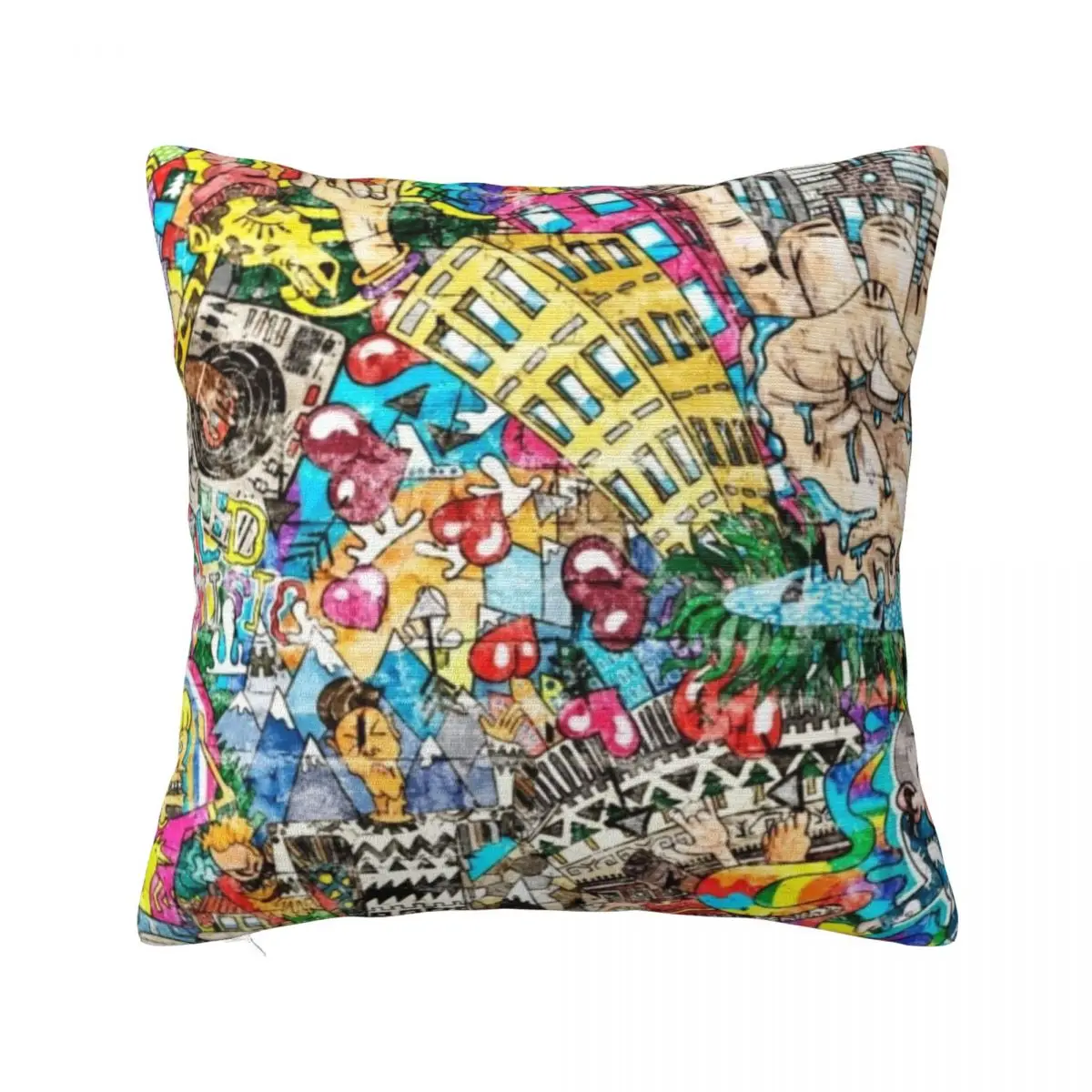 

Music Graffiti Art Throw Pillow christmas supplies Pillow Case Christmas autumn decoration