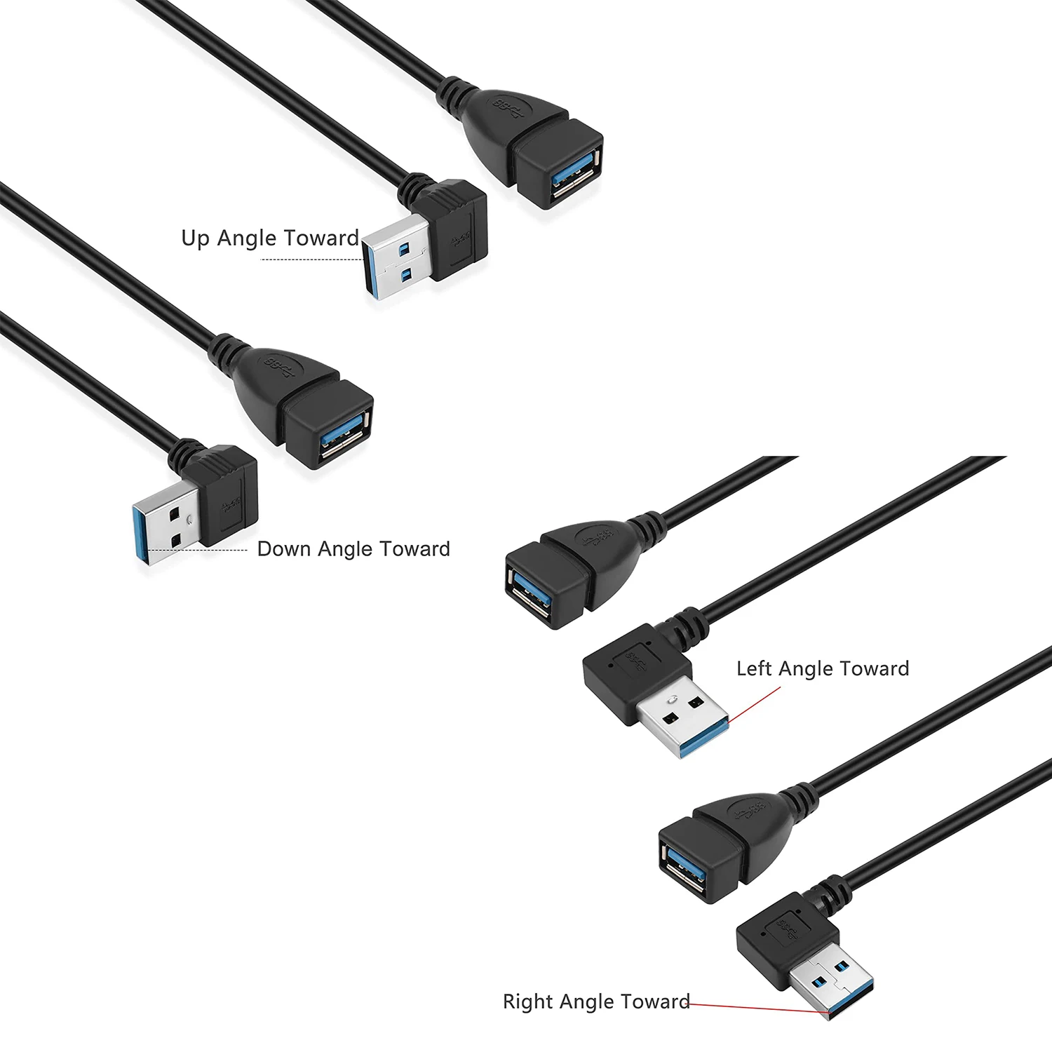 

Nku 90 градусов USB 3.0 тип A штекер-гнездо удлинитель Кабель передачи данных удлинитель кабель для компьютера USB флэш-накопитель/жесткий диск