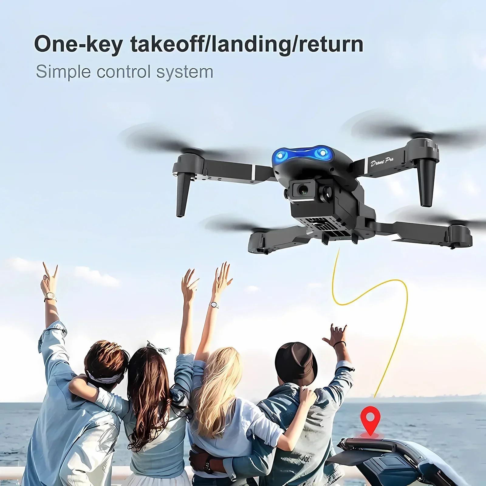 FYZS E99Pro RC الطائرة بدون طيار 4K FPV المهنية المزدوجة HD كاميرا تجنب العوائق زاوية واسعة قابلة للطي 5G WIFI ارتفاع عقد كوادكوبتر