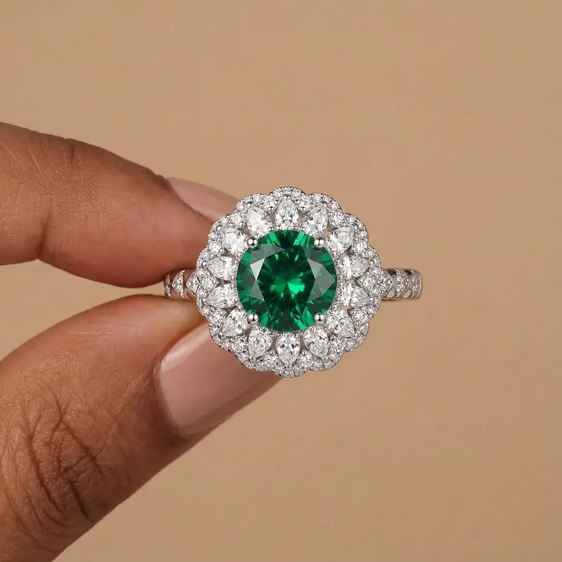 

Daily Wear Geometric Round Cubic Zircon Rings for Women Silver Colour High Quality Female Accessories Wedding Party Jewelry