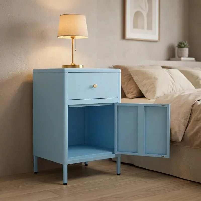 Modern Low Rise Metal Lockers for Living Room Bedroom Hallway Storage Cabinet