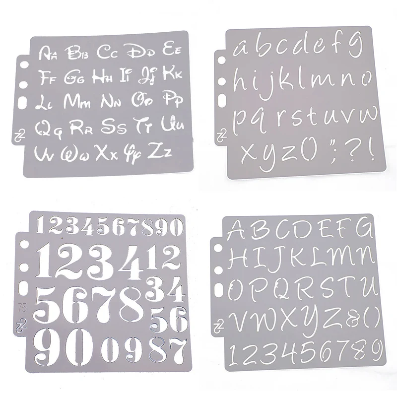 DIY Craft Alphabet Letter Stencils Template Painting Scrapbooking Embossing Stamping Album Card Decorative Embossing Paper Cards