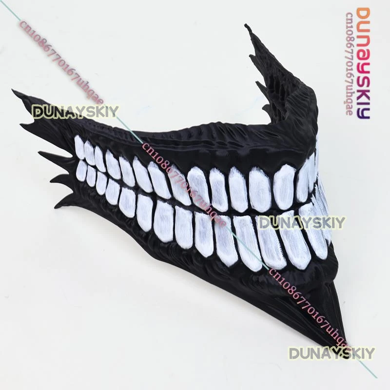 Dandadan Ken Takakura Ken Okarun Cosplay Mask Fight Mode Roleplay 3D Printed Prop Scary Black Outfit Halloween Party Accessories