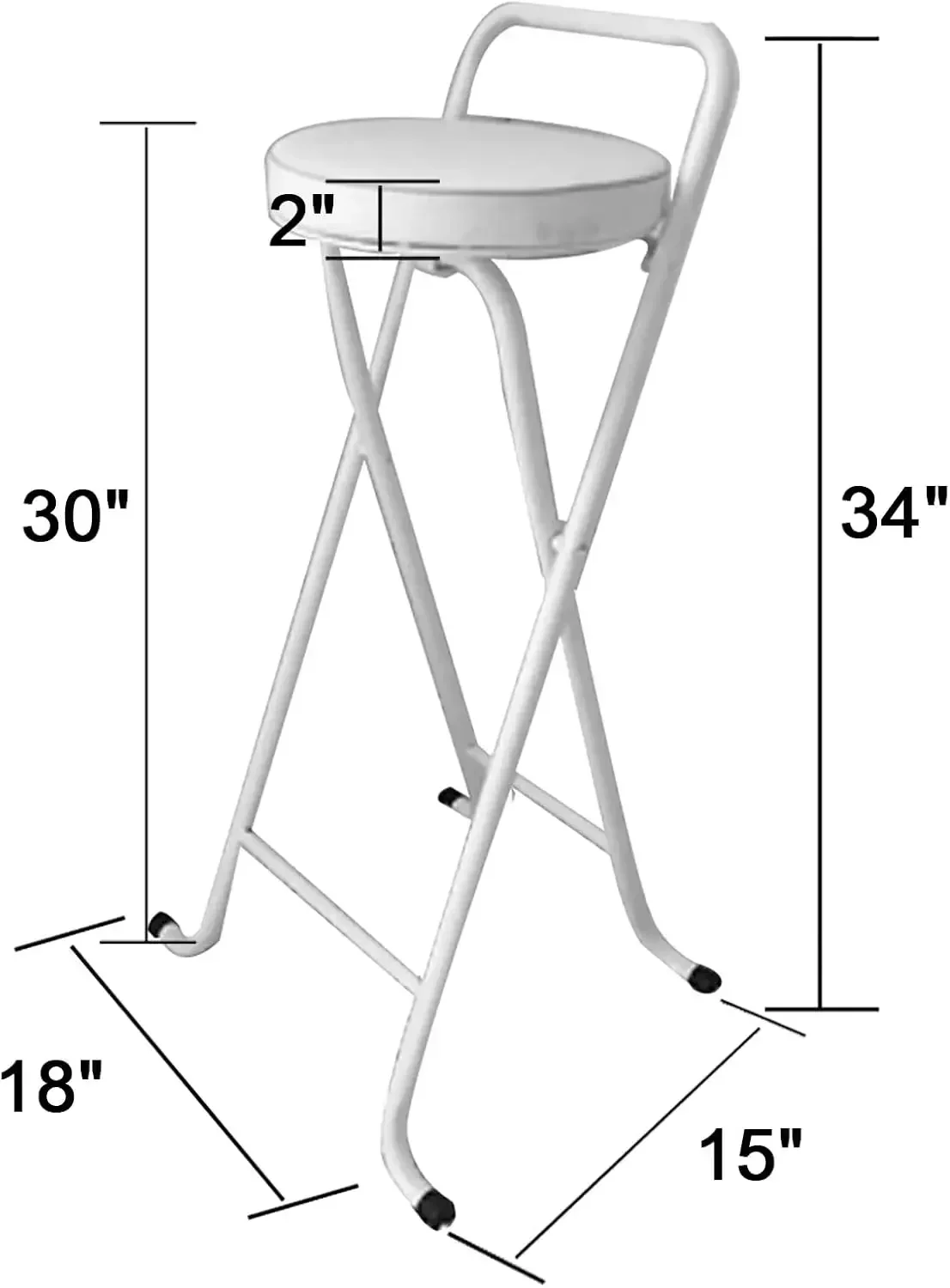 

[Hot Deal, Limited Time Offer!]Indoor Tall Bar stools with Handle 300 lbs Capacity Folding Bar Stool, Portable Folding Stool Cha