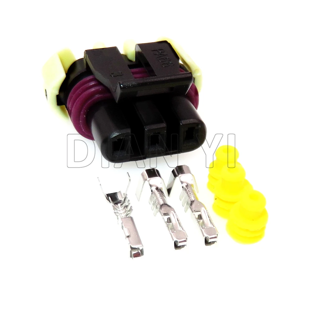 1 Set 3 Way Auto Bearing Position Sensor Plastic Housing Wire Sockets 12059595 AC Assembly Car Waterproof Connector With Cables
